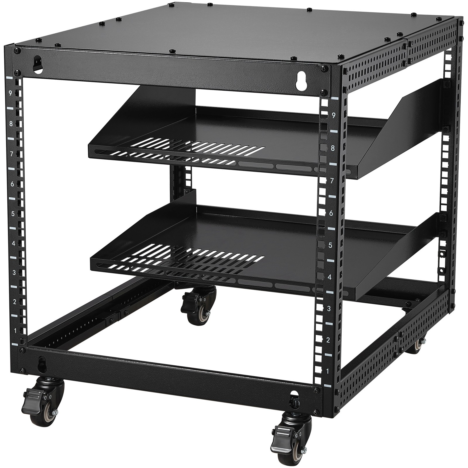 Uimoso 9U Adjustable 4-Post Open Frame Server Rack for Network Equipment