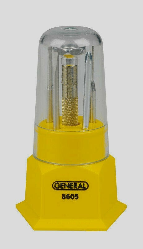 General Tools 5 pc. Multi-Blade Precision SCREWDRIVER SET S-605 Oxide-Coated NEW