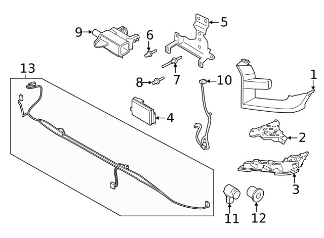 Genuine Ford Ambient Air Temperature Sensor Connector FL3Z-14B242-B