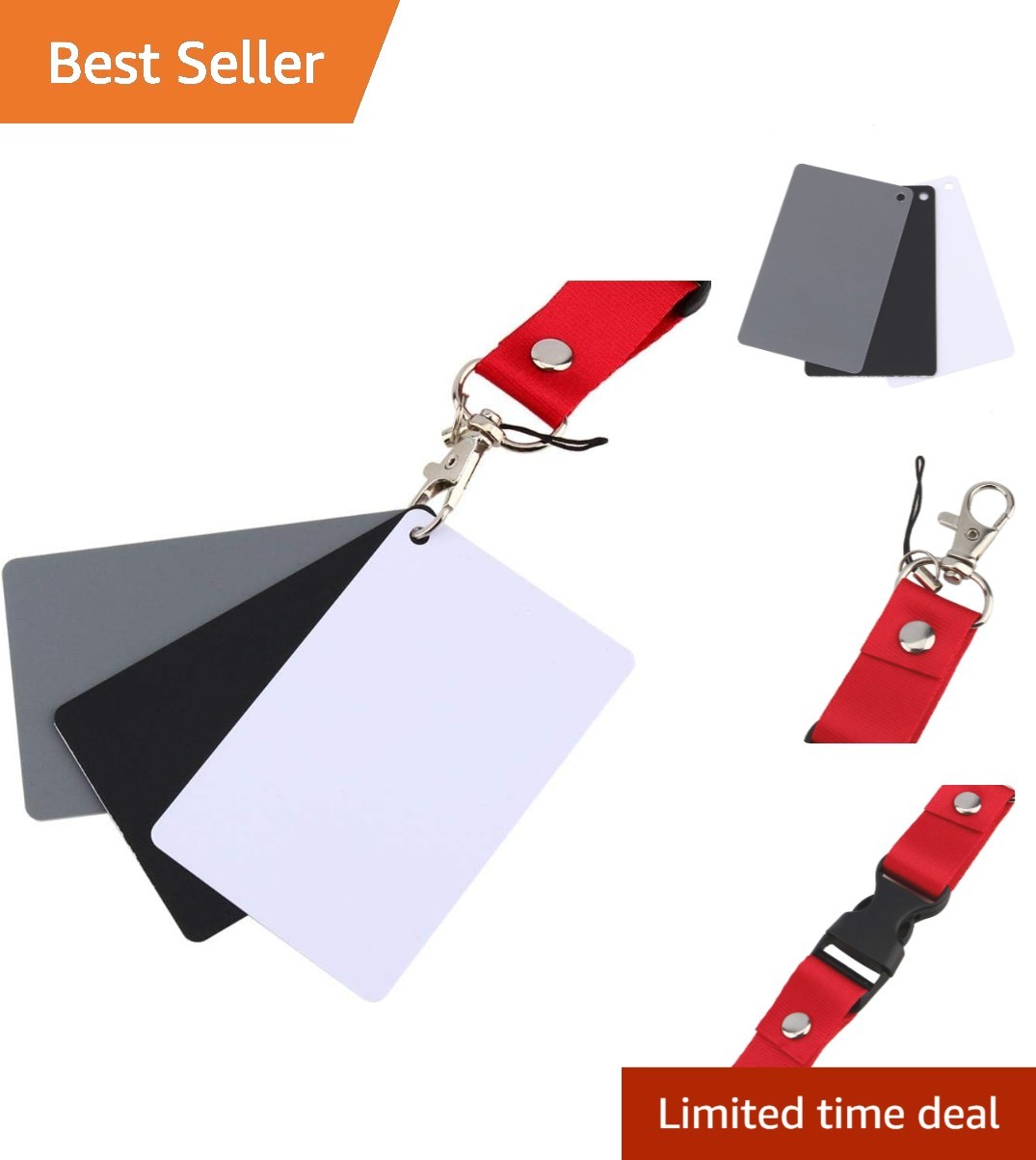 Lightweight 3-in-1 Color Balance Card Set for Digital & Film Photography Lovers