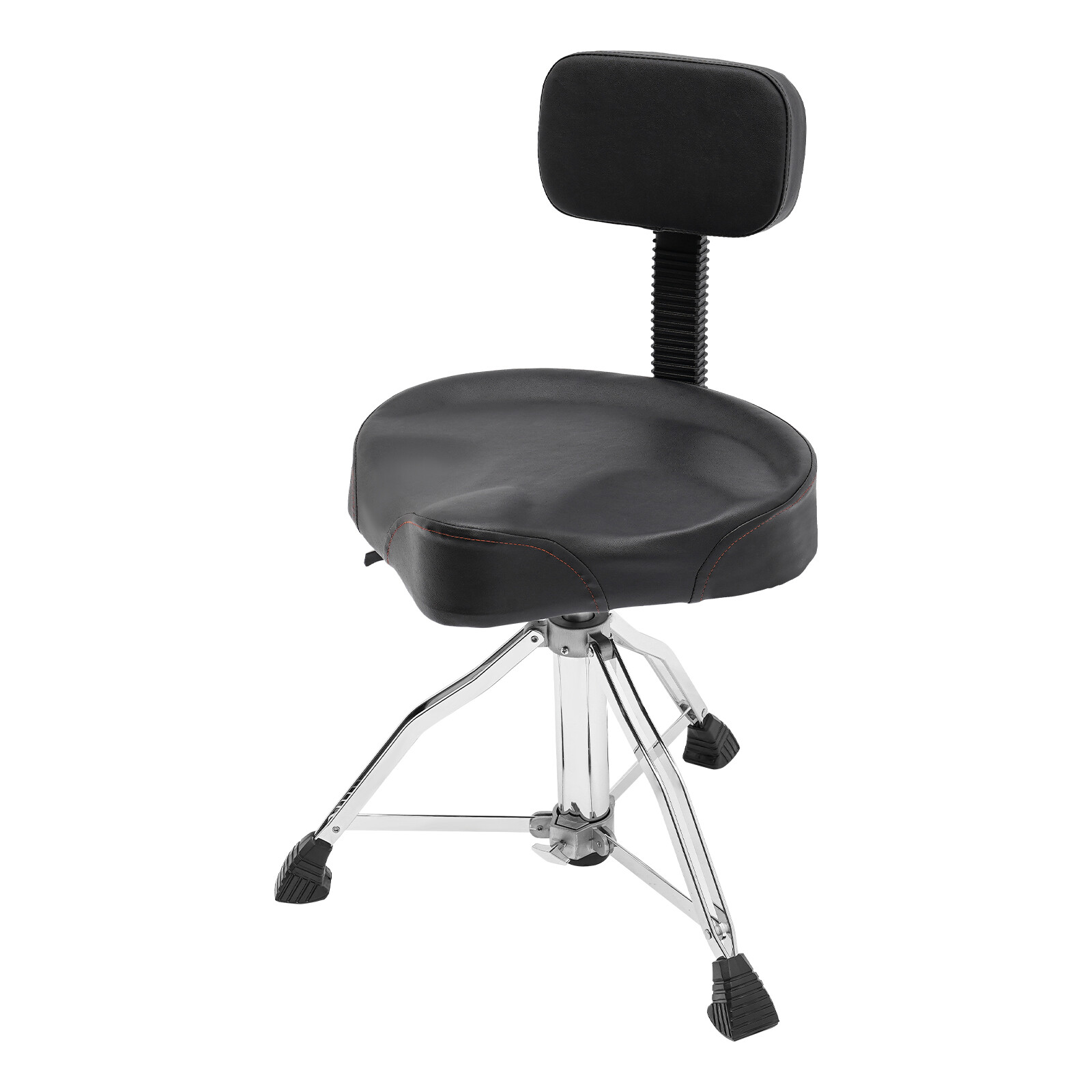 Drum Stool with Backrest Height Adjustable Drum Stool Pneumatic Drum Chair Black