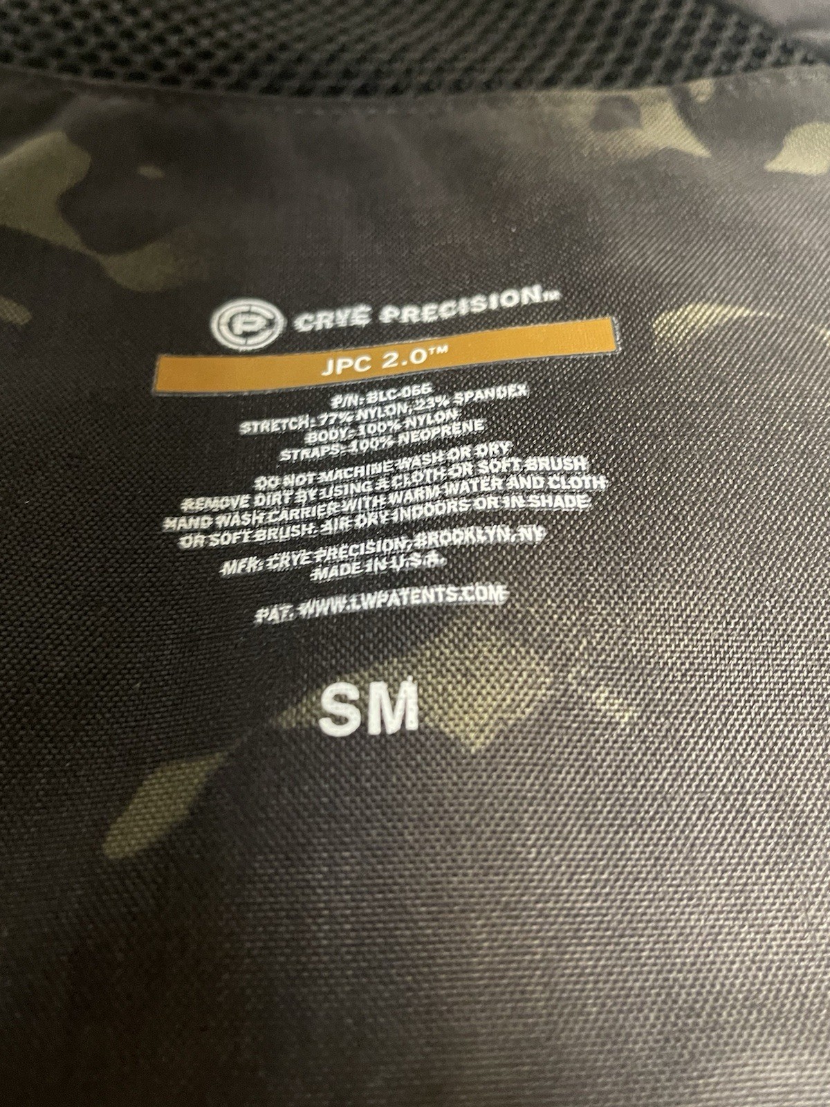 Crye Precision JPC 2.0 Multicam Black Small