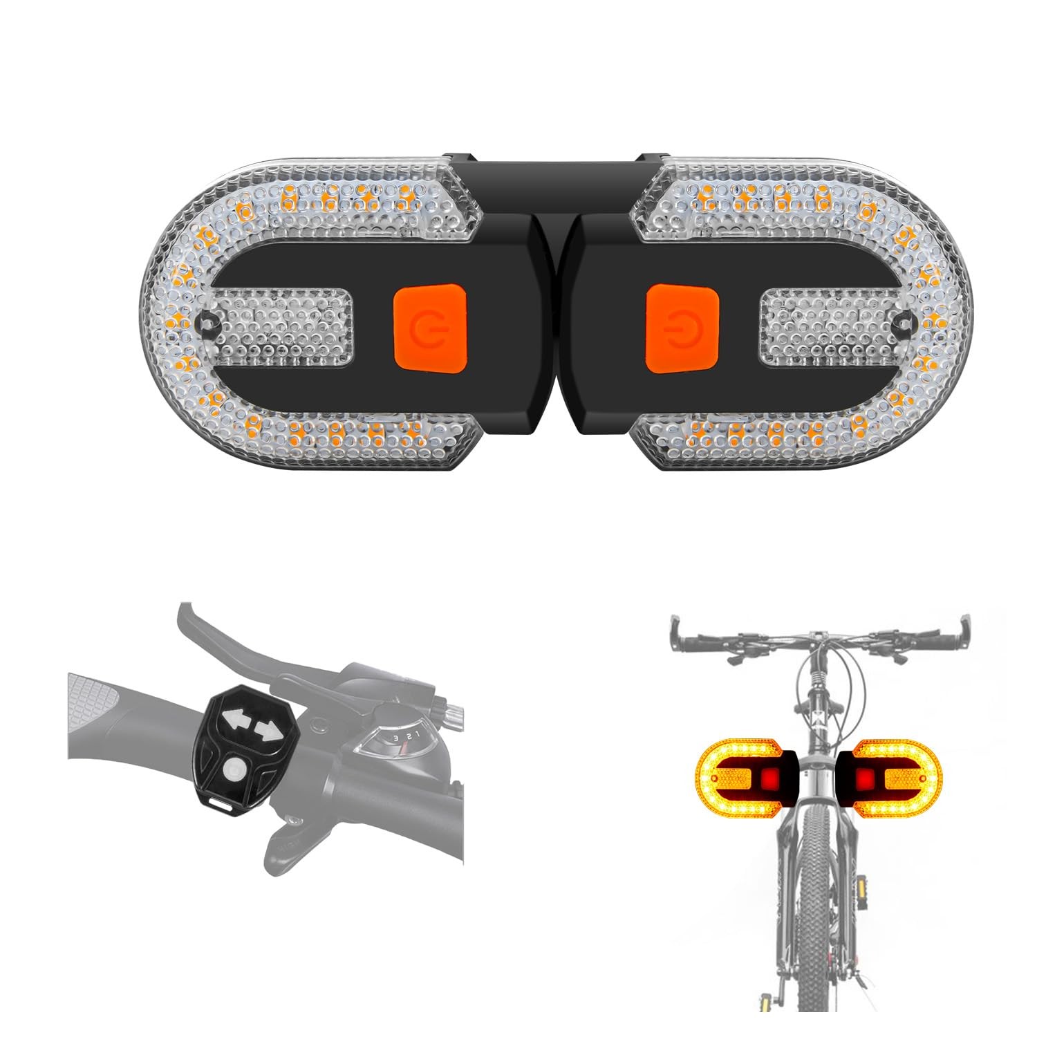 Bike Turn Signals, Turn Signals for ebike with Horn, Bike Tail Light 5 Modes ...