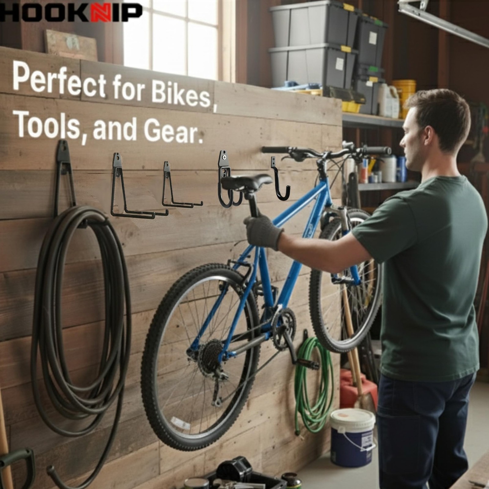 Pack 20 Garage Hooks Heavy Duty | Multi-Sized Wall Mount Tool Hangers with An...