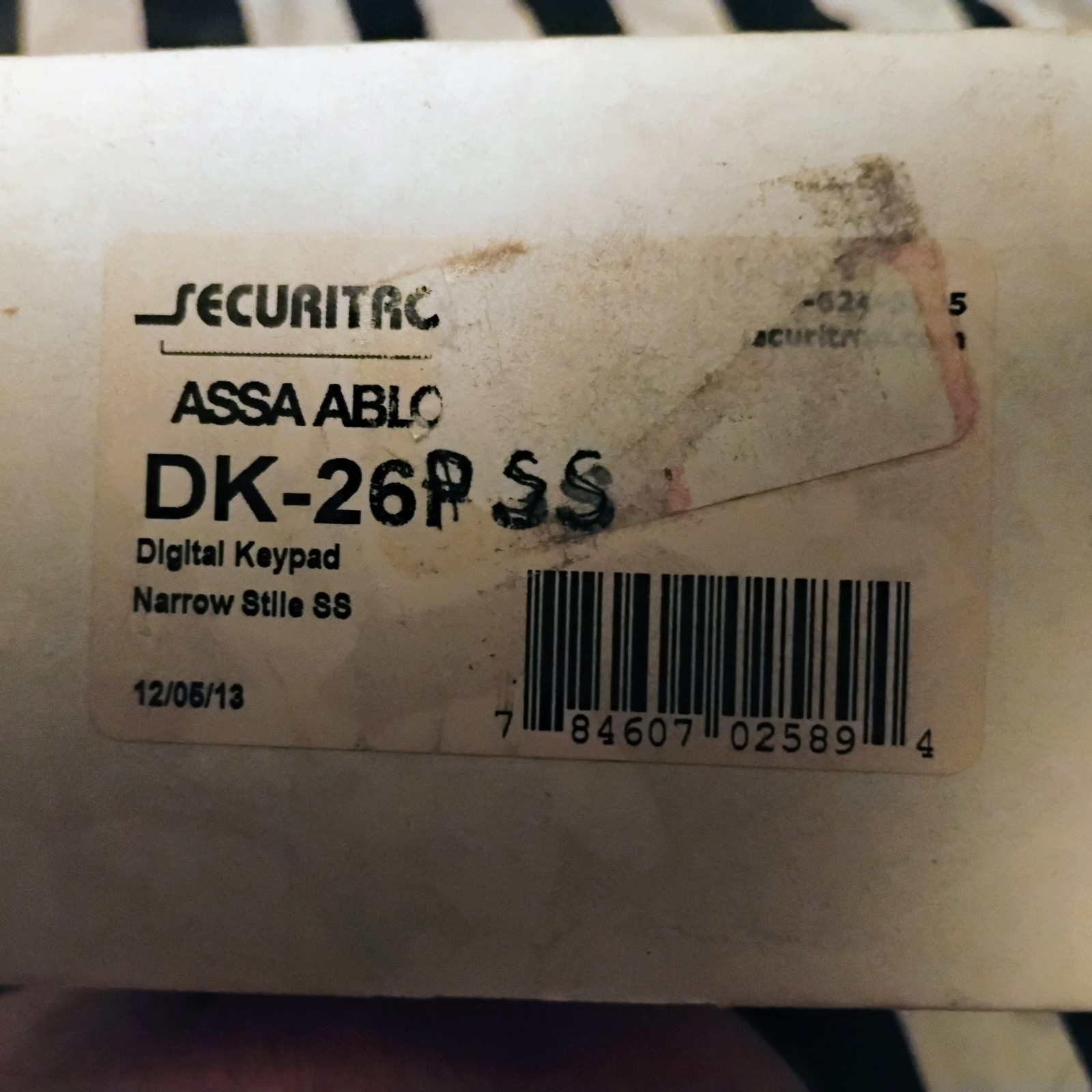 SECURITRON ASSA ABLOY DK-26PSS DIGITAL KEYPAD NARROW STILE SS NEW  FREE SHIP