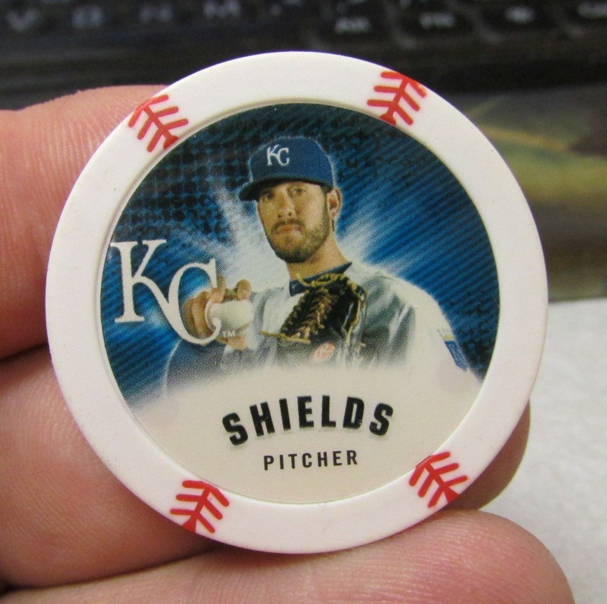2013 MLB Major League Baseball Chipz clay poker chip, James Shields, KC Royals