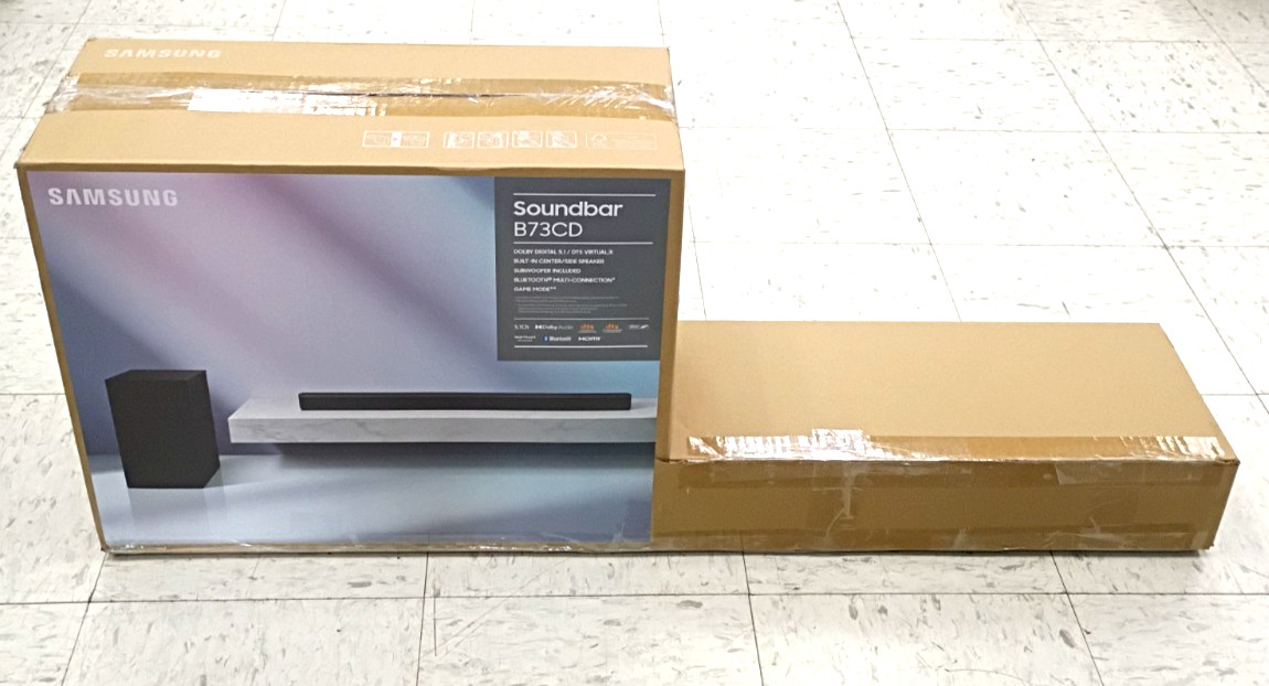 Samsung B73CD 5.1 Channel B-Series Soundbar w/ Wireless Subwoofer NEW Open Box