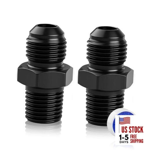 6AN to 1/4" NPT Fuel & Oil Adapter Fitting, AN6 Male Flare to 1/4 NPT Aluminum