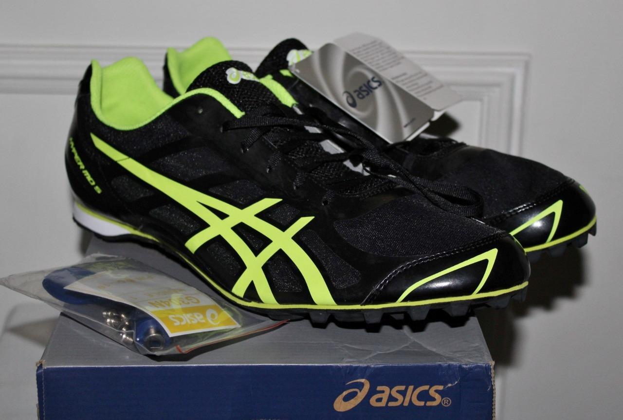NEW BOX Asics Mens Hyper MD 5 Black & Yellow Track Field Spikes Shoes Sneaker 7