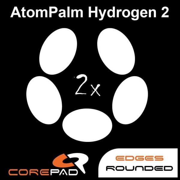 Corepad Skatez AtomPalm Hydrogen 2 Replacement Mouse Feet Hyperglides PTFE Teflon