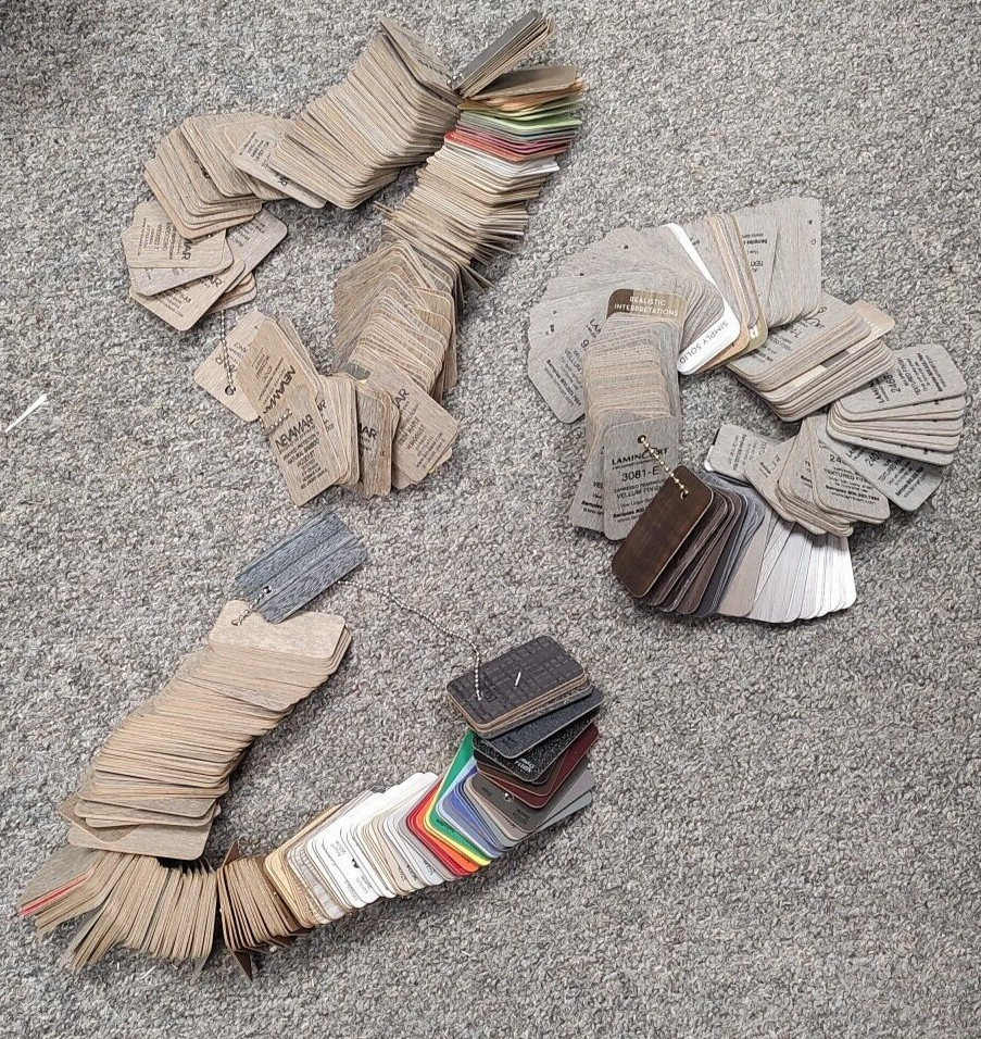 Nevamar/Pionite/Other Laminate Sample Chain 100+ Colors/Patterns Various Years