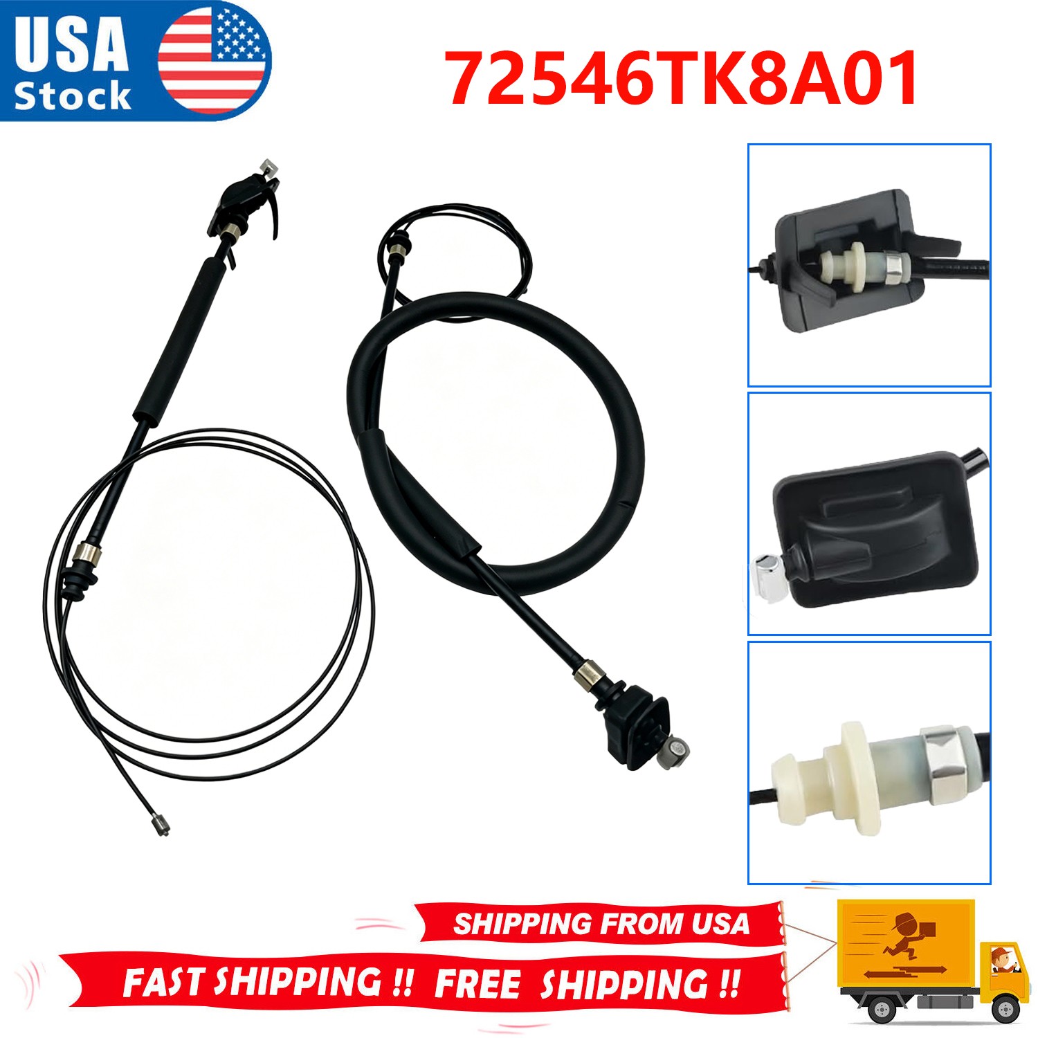 For 2011-2020 Honda Odyssey 3.5l Lh/rh Power Sliding Door Cable Kit W/o Motor