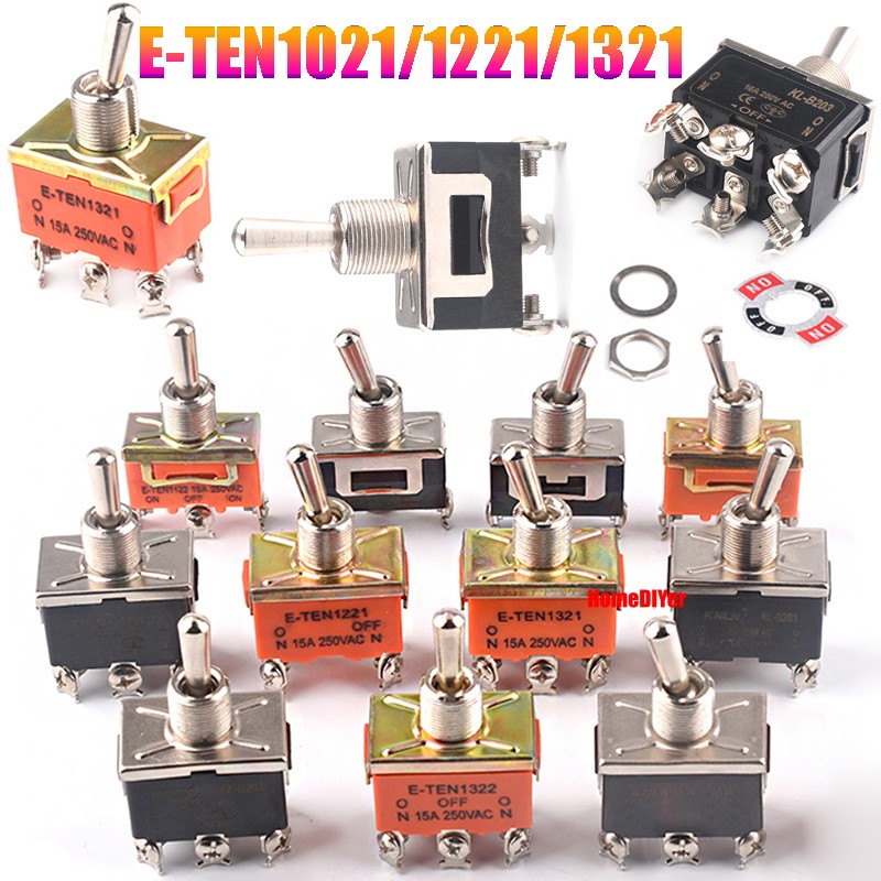 E-TEN1021/1221/1321 Rocker Switches Toggle Switch 2/3/4/6 Pin 2/3 Position 250V