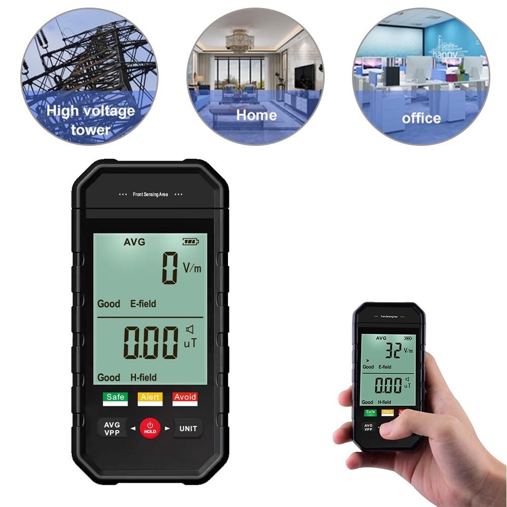 Nuclear Radiation Detector Electromagnetic Digital LCD EMF Meter  for GEIGER