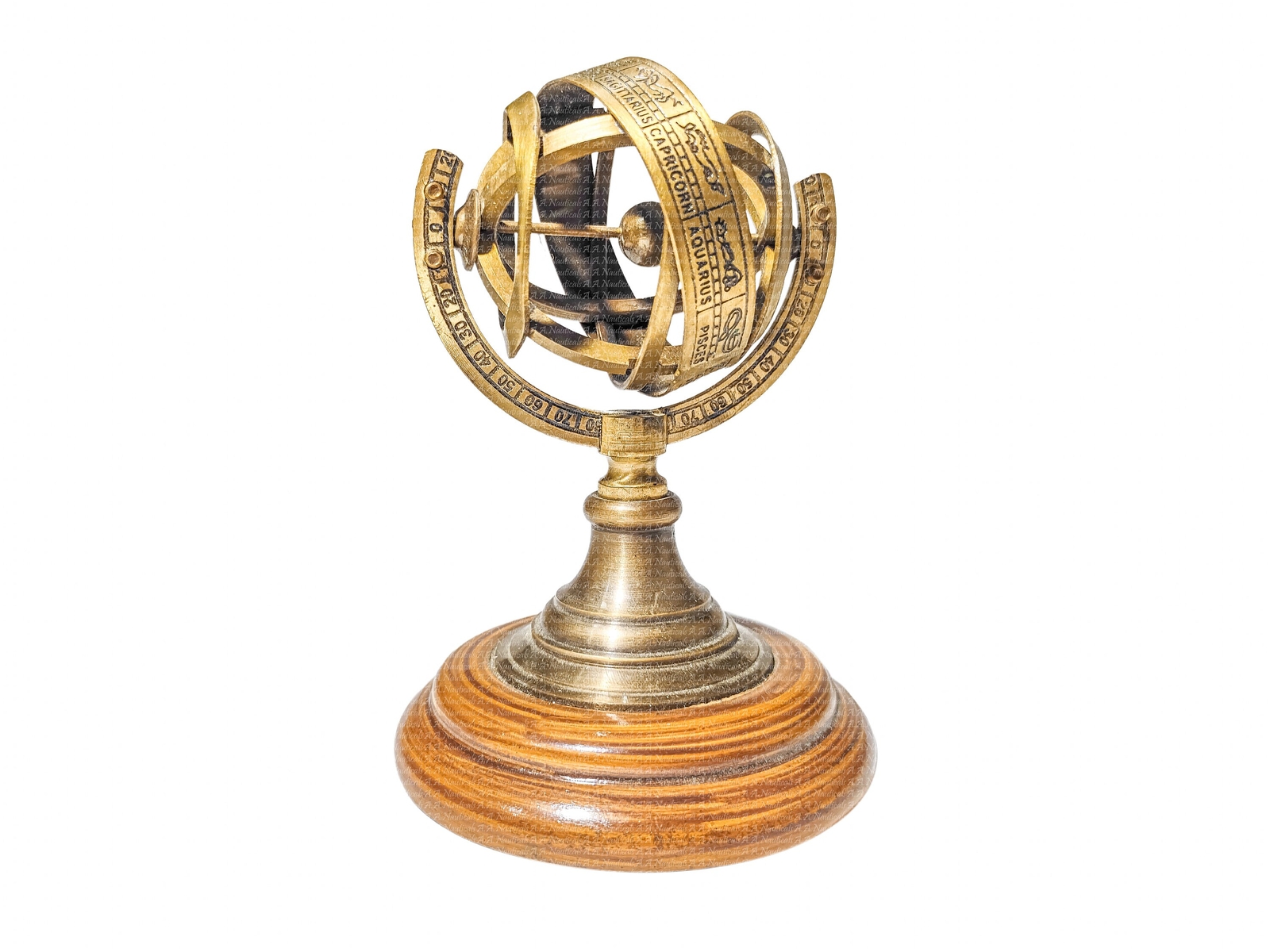 5 in Brass Armillary Sphere Astrolabe Globe - Nautical Tabletop Decor Gift