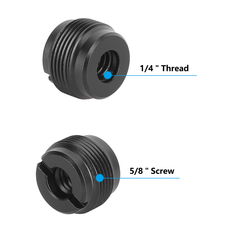 5Pcs 1/4"-20 Female to 5/8"-27 Male Thread Adapter for Mic Stand Clip Boom Arm