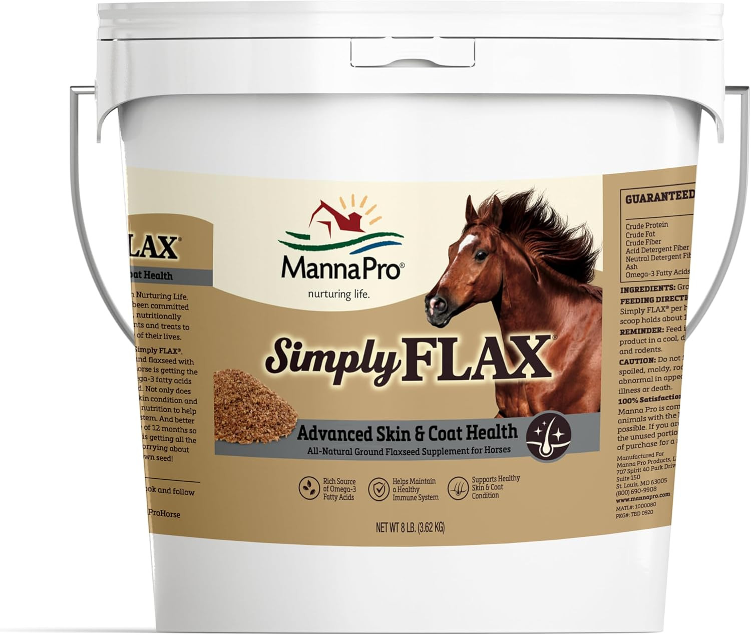 Simply Flax for Horses – Omega-3 Rich Flaxseed Supplement – Supports Coat Health