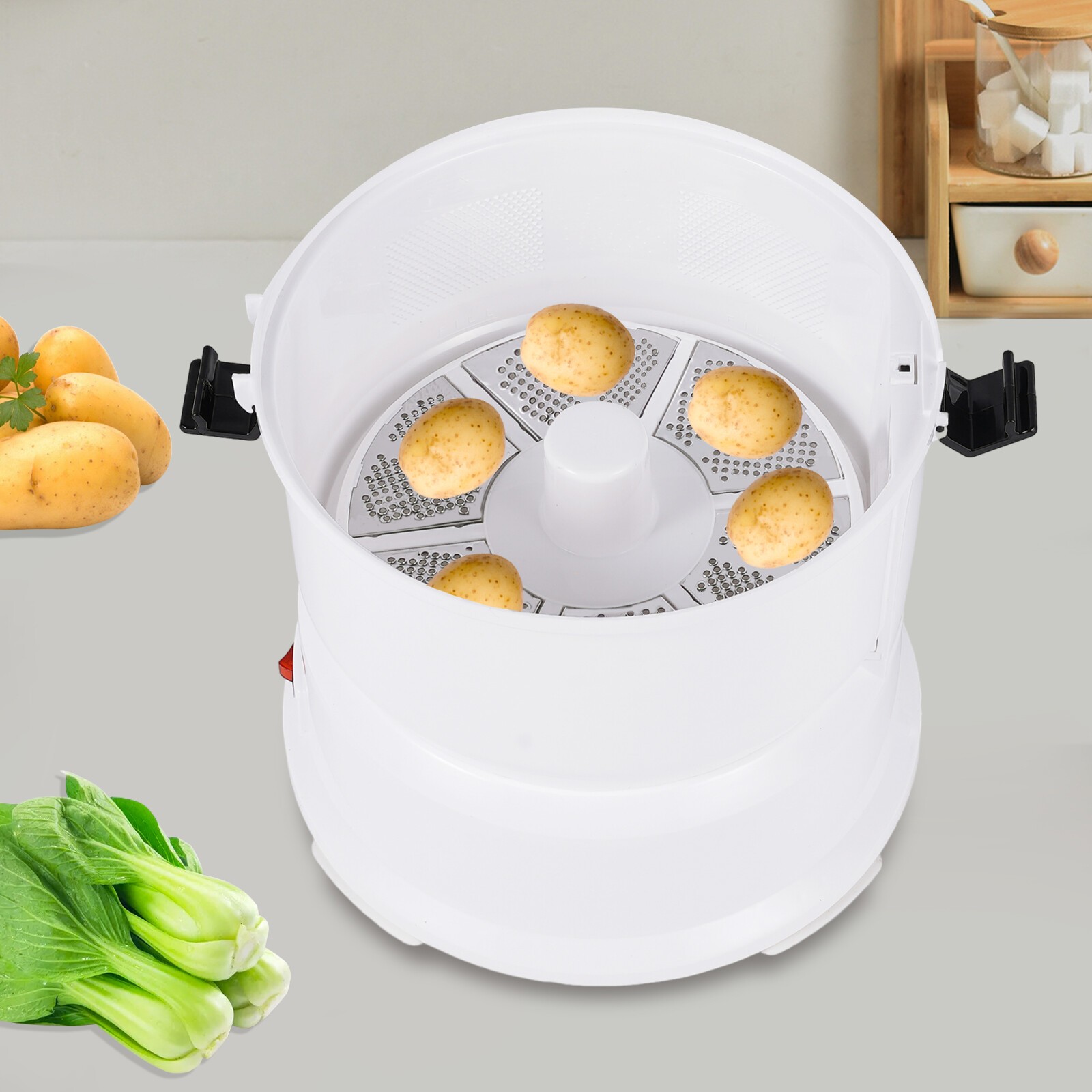 Electric Potato Peeler 85W Kitchen Automatic Vegetable Potato Peeling Machine