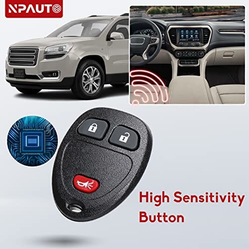 2Pcs Key Fob with Ignition Key Replacement for Chevy Silverado 1500 2500