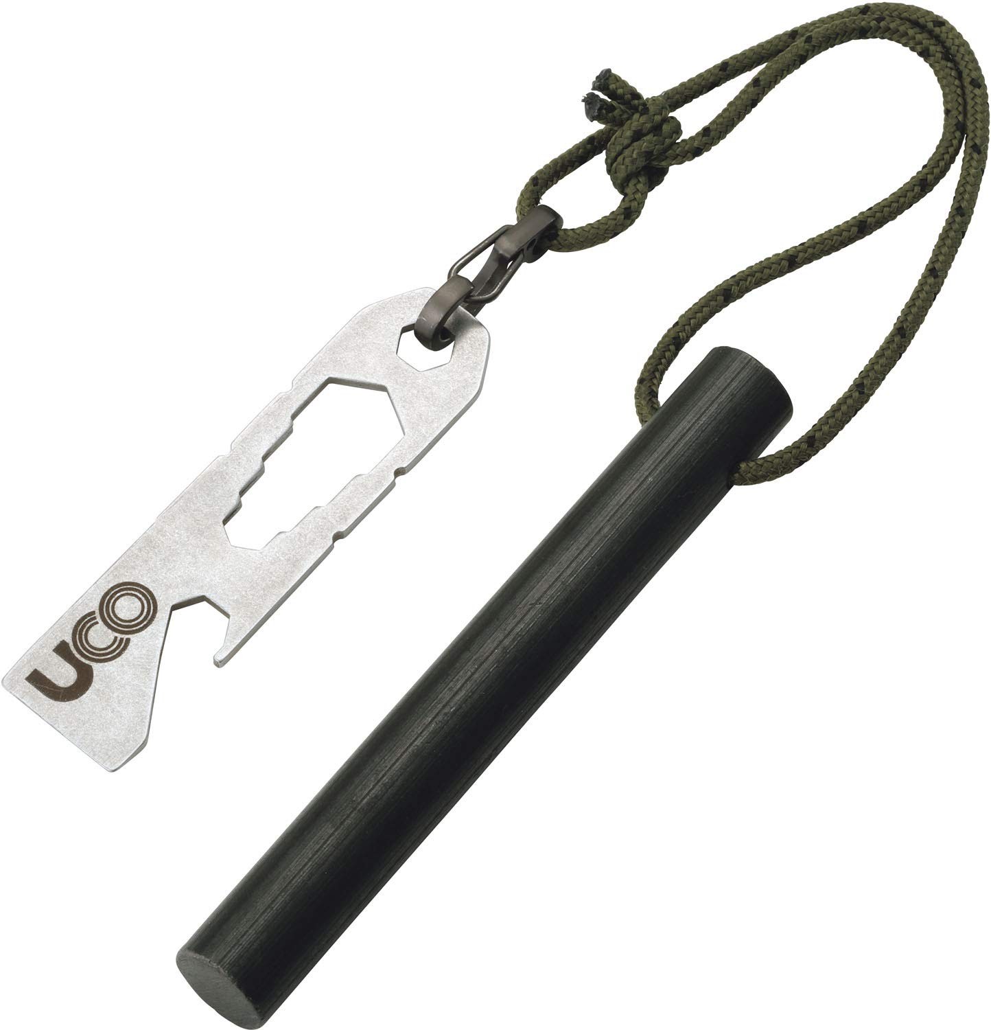 Titan Fire Striker Ferro Rod Fire Starting Survival Tool with Tether and Mult...