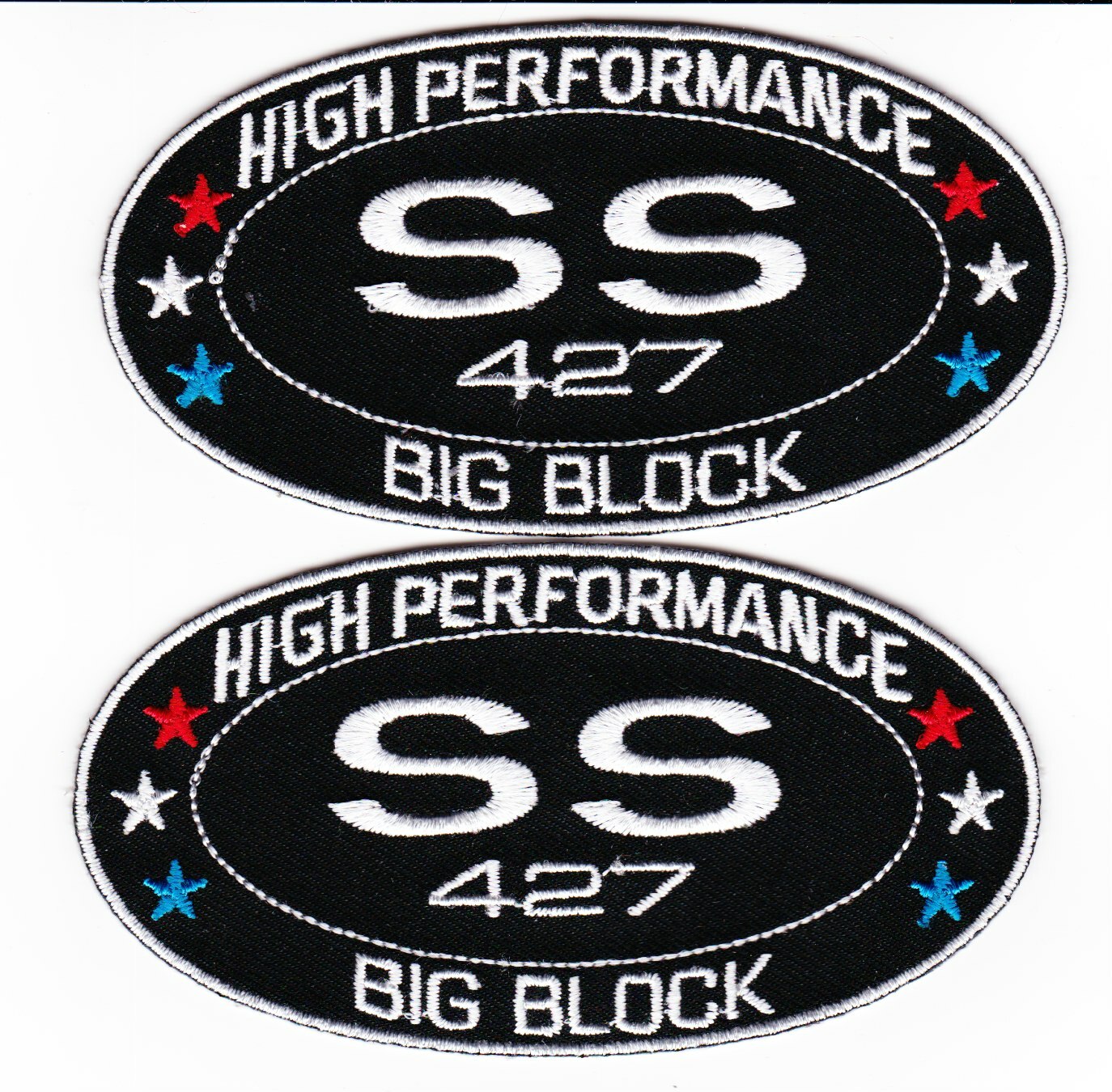 CHEVY SS 427 BIG BLOCK SEW/IRON ON PATCH EMBLEM BADGE EMBROIDERED HOT ROD CAR