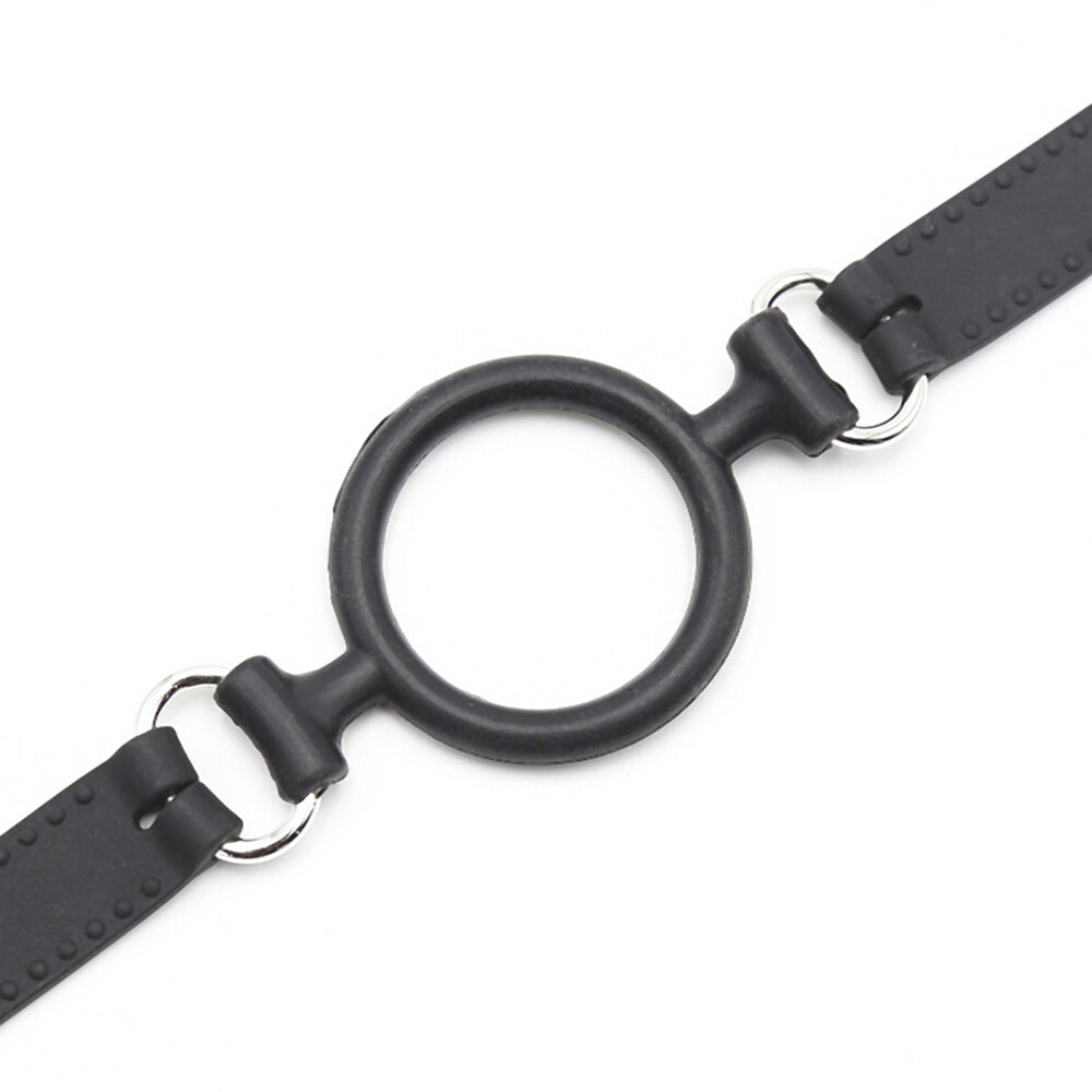 Silicone Open Mouth Gag Flirting O-Ring Oral Plug Restraint Harness Roleplay SM