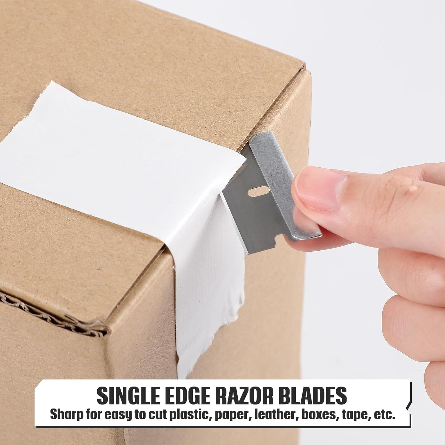 400xSingle Edge Razor Blades,Replacement Box Cutter Blades,for Removing Labels