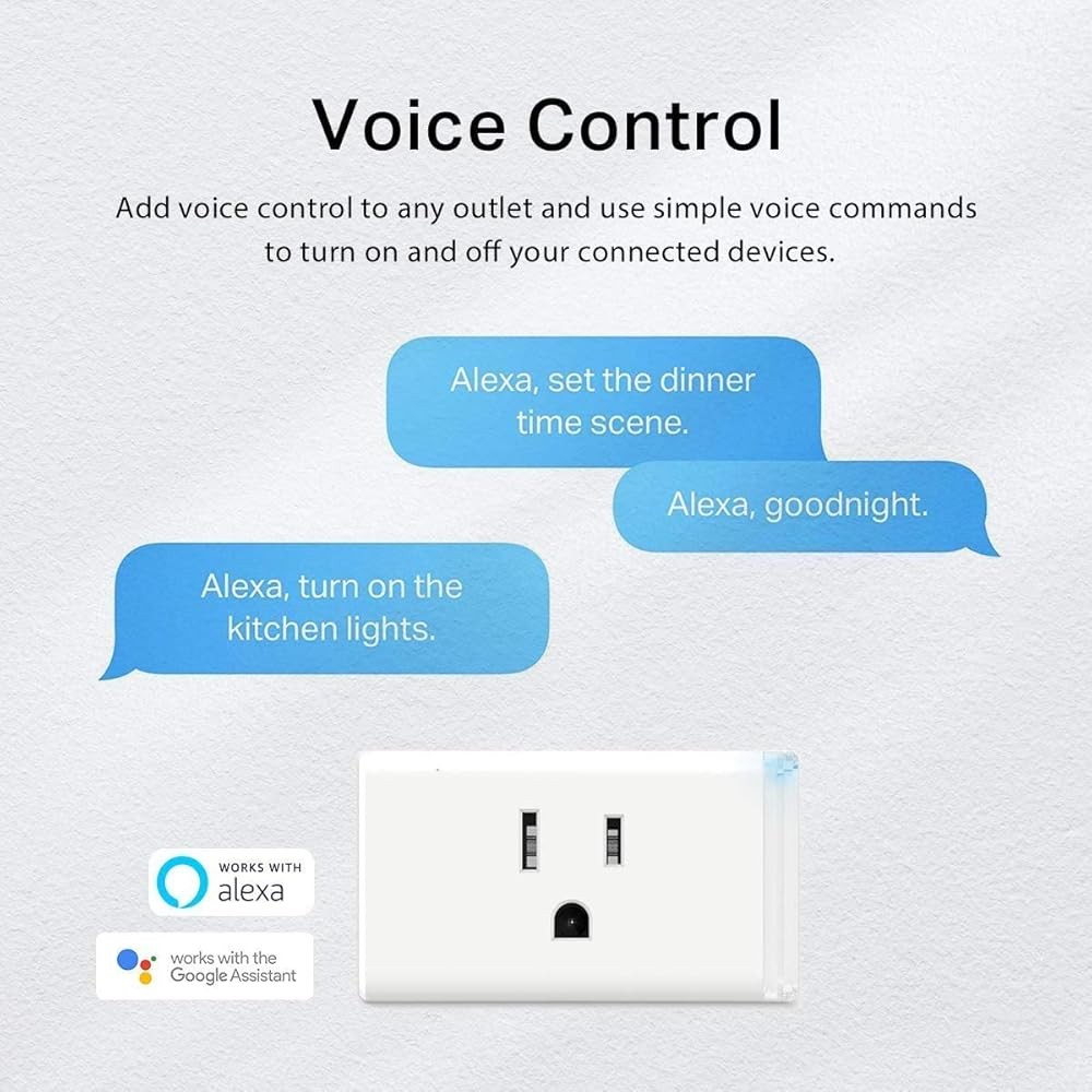 Smart Wi-Fi Outlet Plug 2-Pack – Remote Control & Voice Activated Wireless Home
