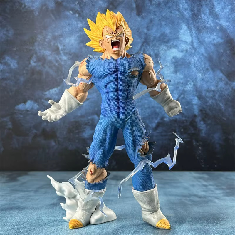 27Cm Dragon Ball Z Majin Vegeta Anime Figure Self-Destruct Super Saiyan Action F
