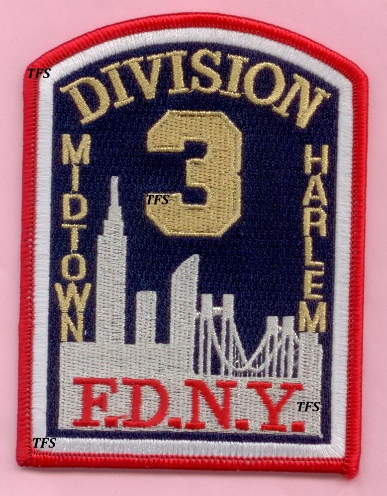 New York City Fire Dept Division 3 Patch - Manhattan