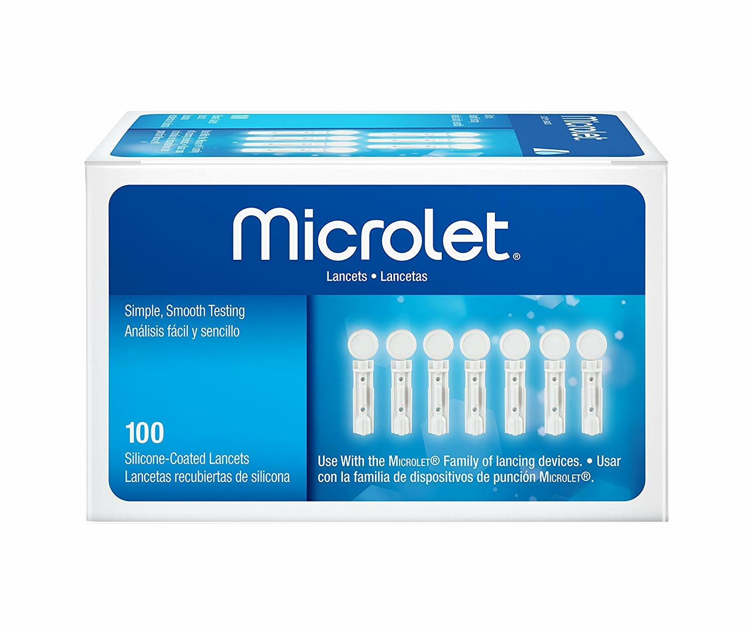 Bayer's Microlet Lancets Single Use 100 Lancets