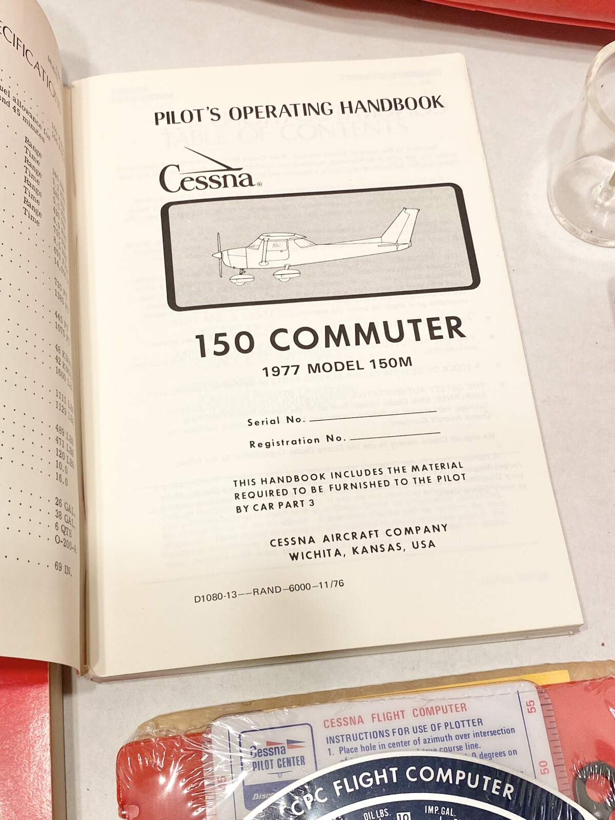 Cessna 1977 150m Commuter Operating Handbook + Training Enrollment Package