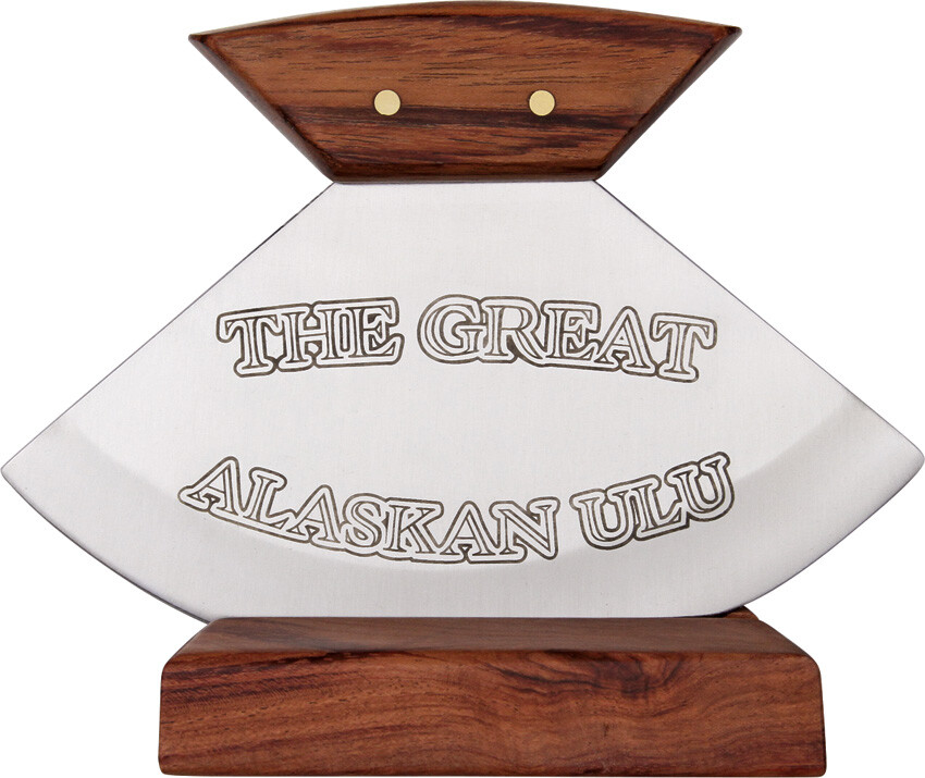 Rough Rider Brown Wood Handle Stainless Blade The Great Alaskan Ulu Knife 851