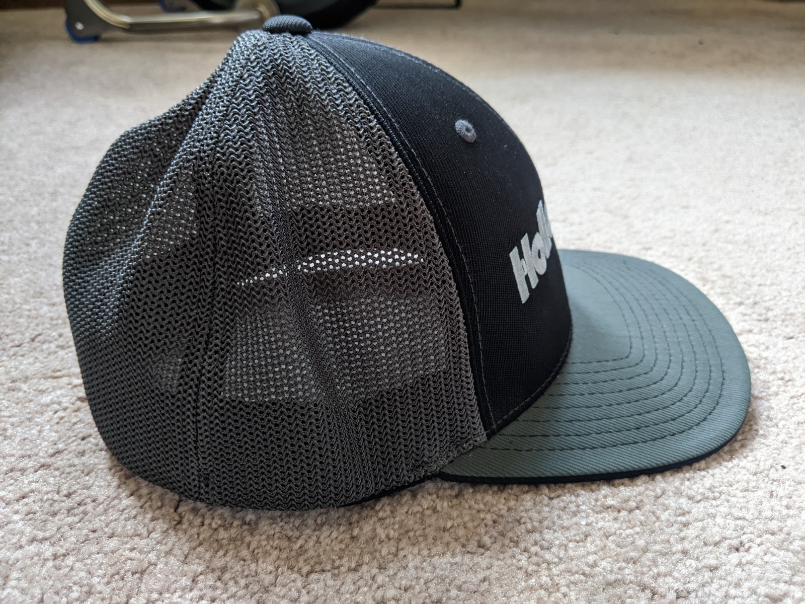 New Holley EFI Hat Grey/Black Snapback Flex Fit SM/MED Baseball Cap