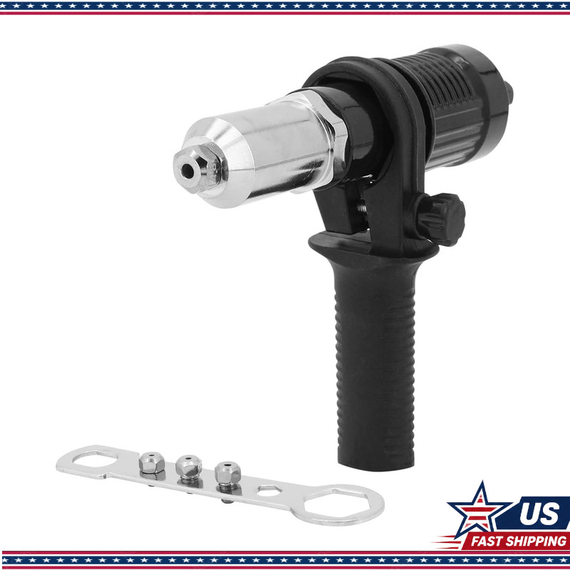 Rivet Gun Adapter Kit Handle Grip, Drill Attachment Riveting