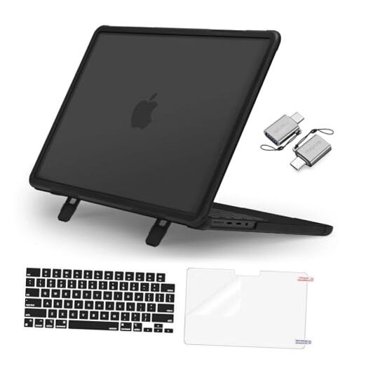 Compatible with MacBook Pro 16 inch Case 2025, 2024-2021 M4 M3 M2 M1 Black