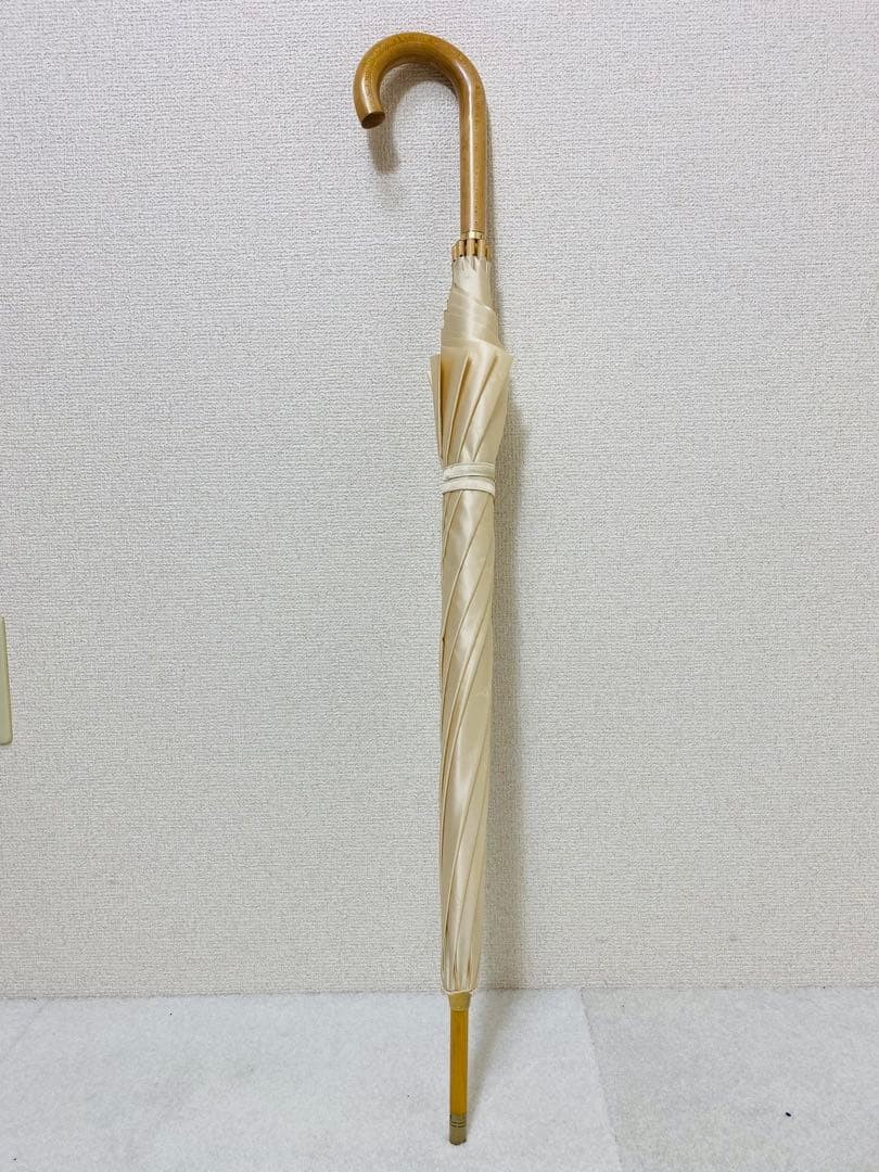 Christian Dior Logo Allover Pattern Long Umbrella Beige Off White