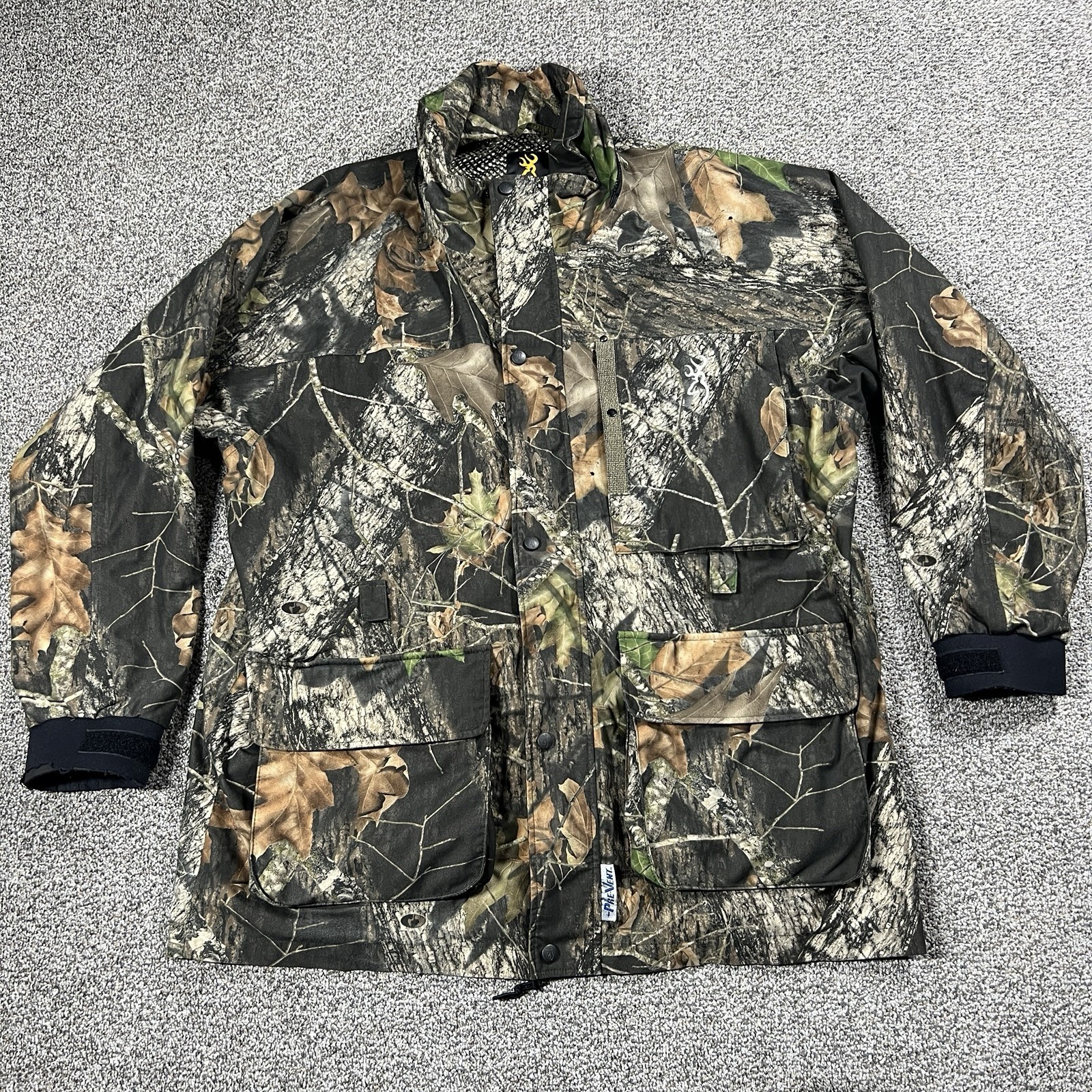 Browning Jacket Mens L Green Mossy Oak Camo Lined Pre Vent Hunting XPO X Change