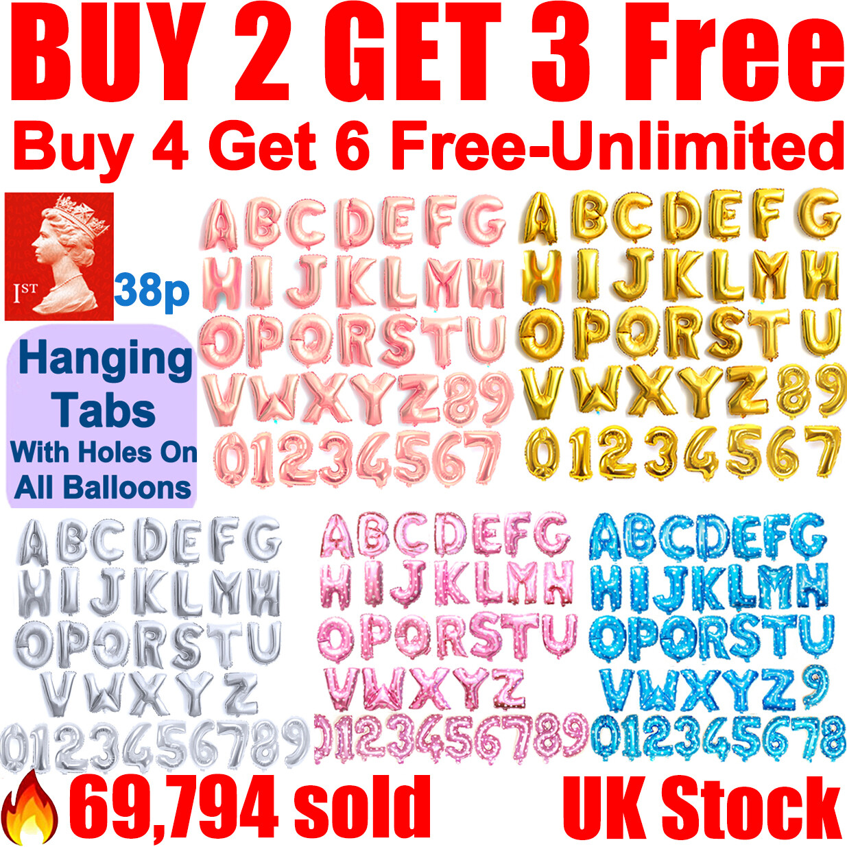 Gold Silver Rose 16" A-Z Letter Balloons Number Foil Balloon NAME PARTY WEDDING