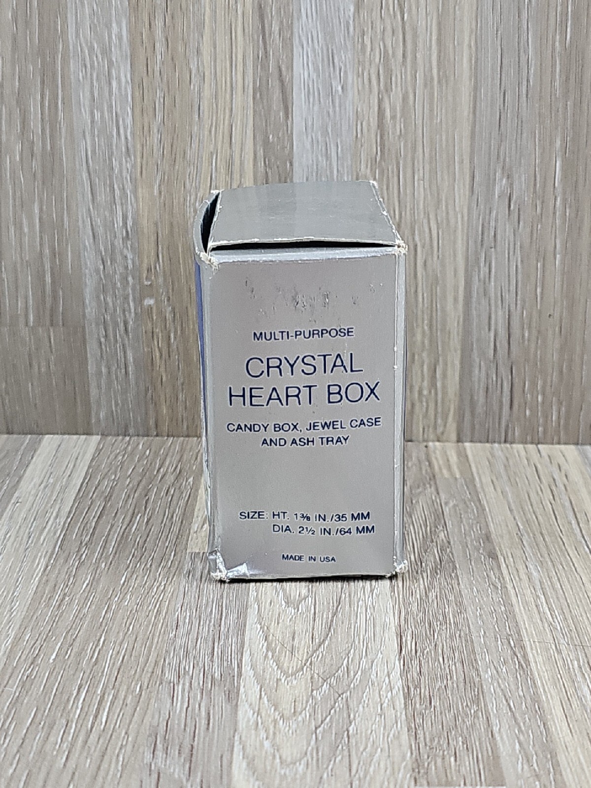 Alco Crystal Heart Box ~ 2½ Inch