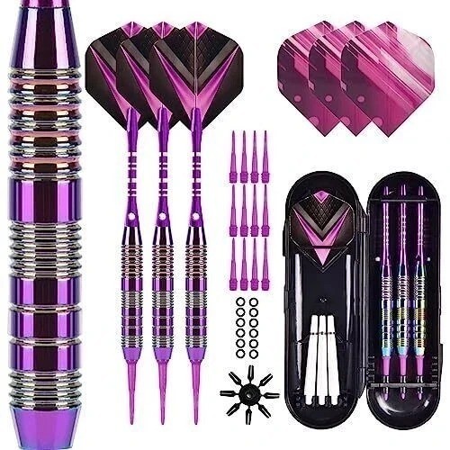 Soft Tip Darts Set 3 Aluminum Shaft Professional Darts Plastic Tip S...