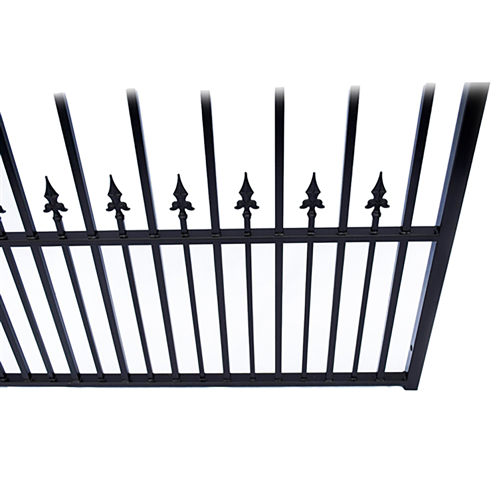 ALEKO Garden Yard Steel Single Sliding 12' Gate Prague Style with Gate Opener