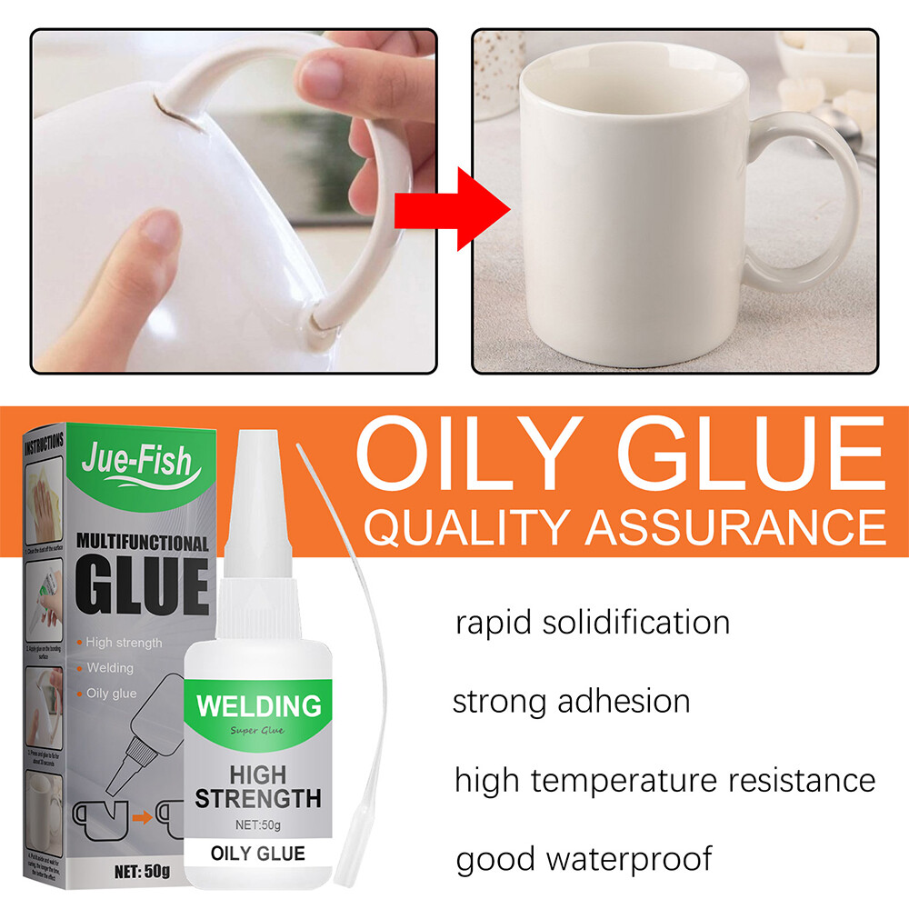 Jue-Fish Glue, 50ML Welding High-Strength Oily Glue, Multifunctional Oily Glue