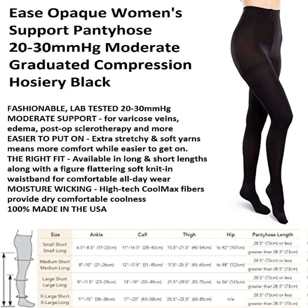 Therafirm Opaque Women's Support Pantyhose - Moderate (20-30mmHg) Graduated Comp