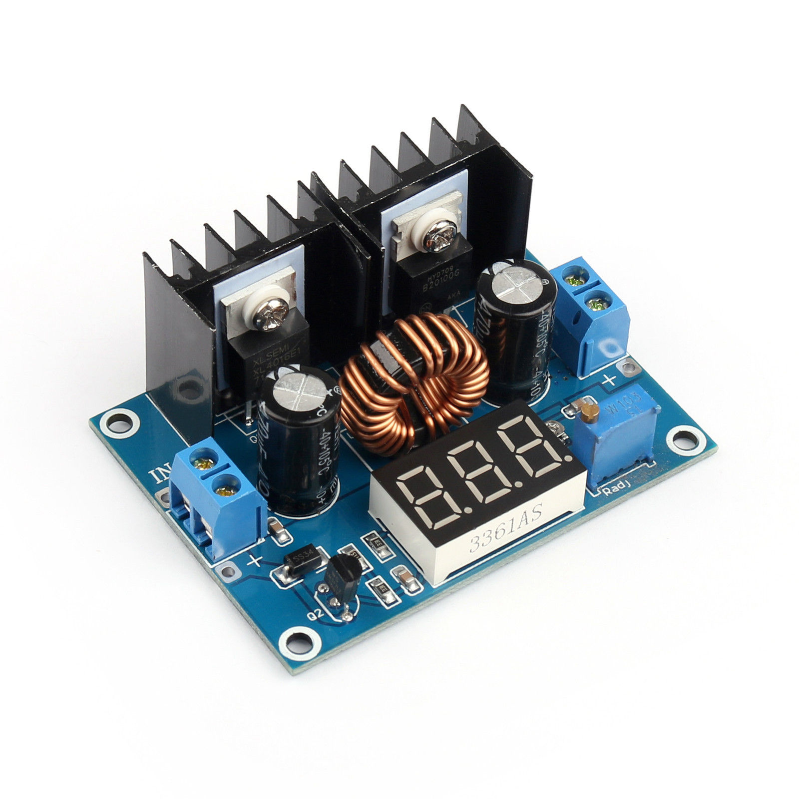 XL4016 4V-38V to 1.3V-36V 8A Step Down Buck Power Supply Module w/ Voltmeter US