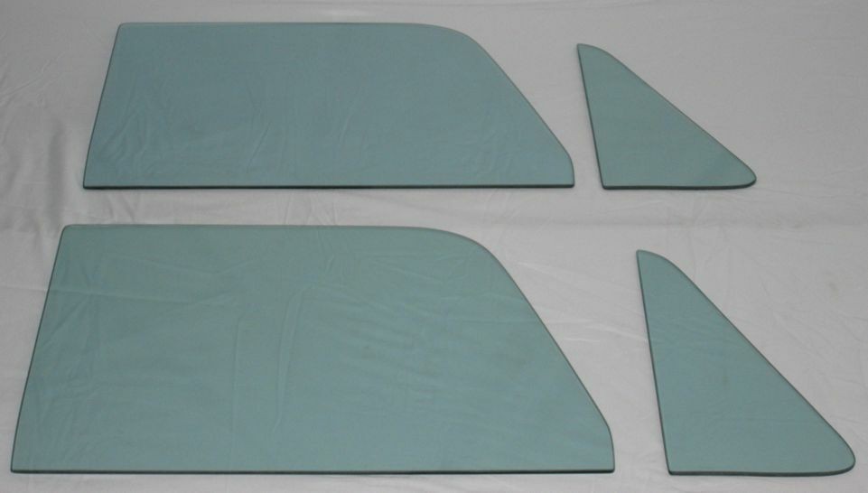 Green Side Glass 1973 - 1979 Ford Pickup 78-79 Bronco Vent and Door Window Set