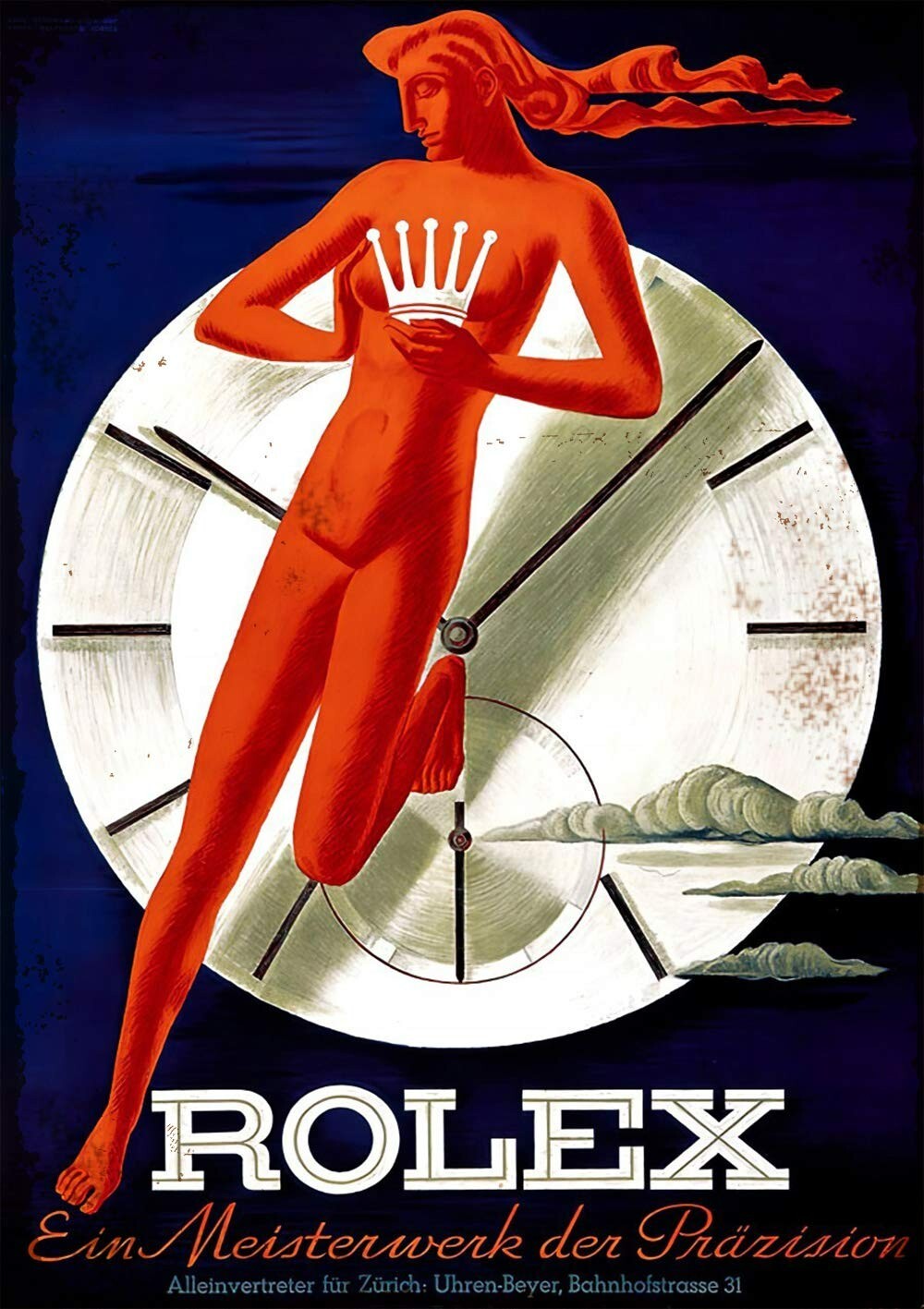 Rolex Submariner Oyster Perpetual Watch REPRINT vintage classic ad 14x20 Poster