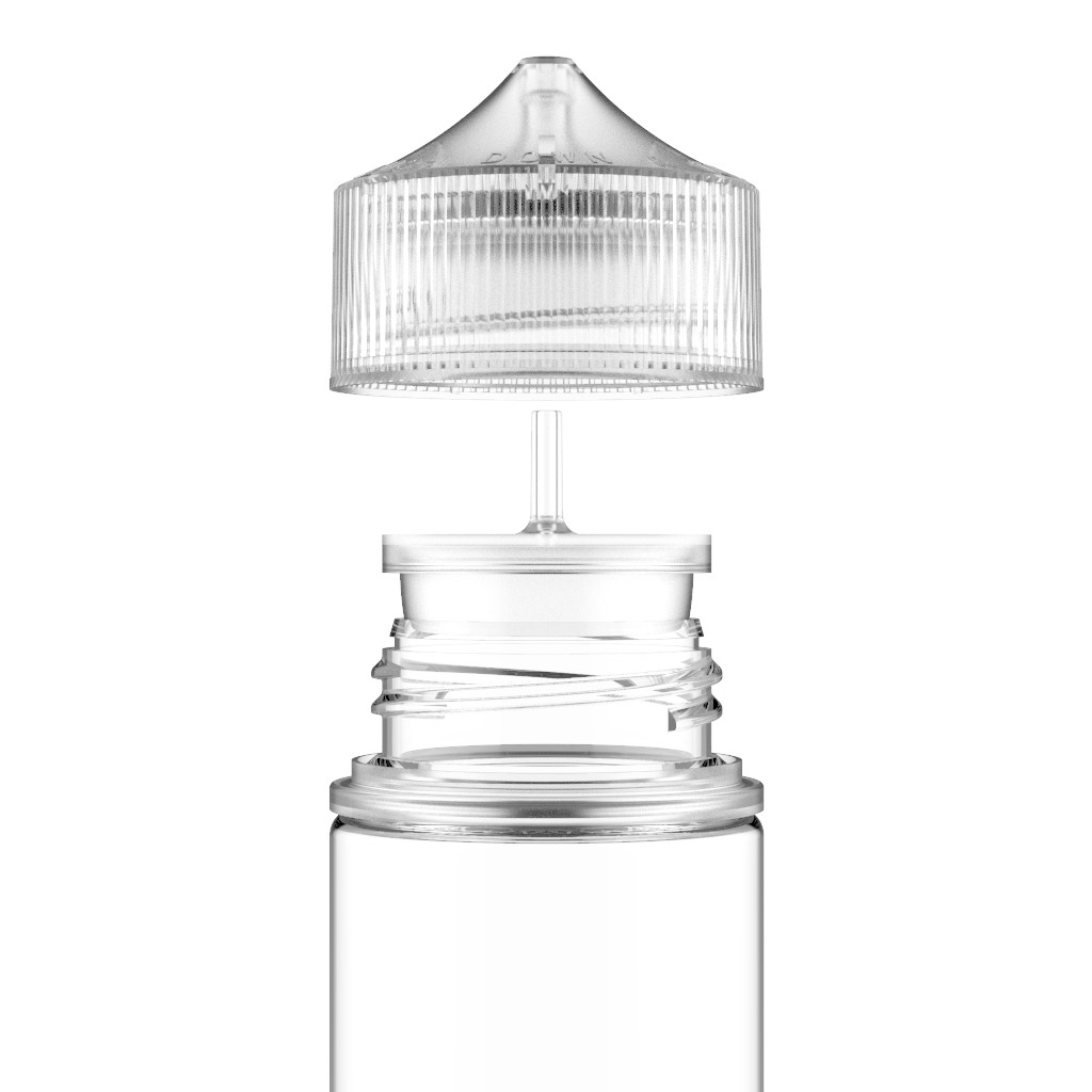 CHUBBY GORILLA 120ML V3 PET AUTHENTIC BOTTLES (100pack) CLEAR/NATURAL CAP
