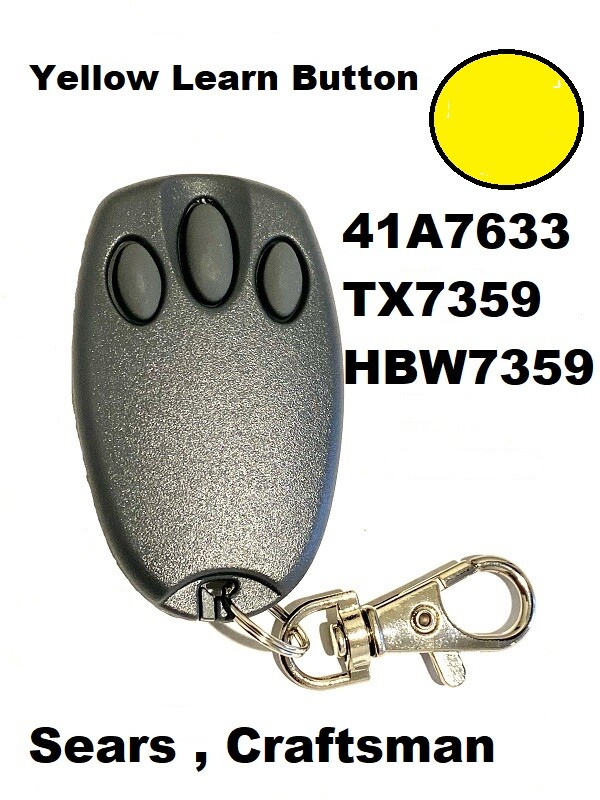 Sears Craftsman Garage Door Opener Comp Remote Mini 41A7633 TX7359 HBW7359