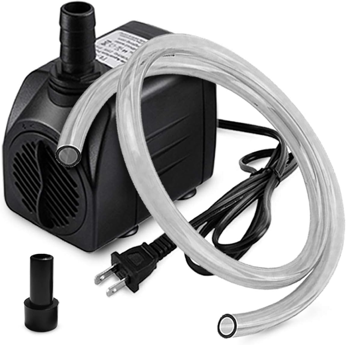PULACO 160GPH Small Fountain Pump, Ultra Quiet Submersible Water Pump (600L/H, 1